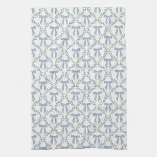 Blue Coquette Bows, Trellis, Preppy  Kitchen Towel