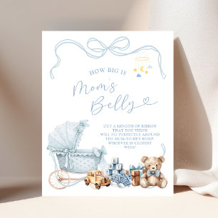 Blue Coquette Carriage How Big Is Mom Belly Sign
