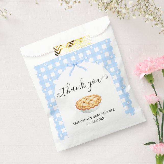 Blue Coquette Pie Baby Shower Thank You Favour Bag (Sealed)