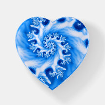 Blue Coral Fractal Paperweight