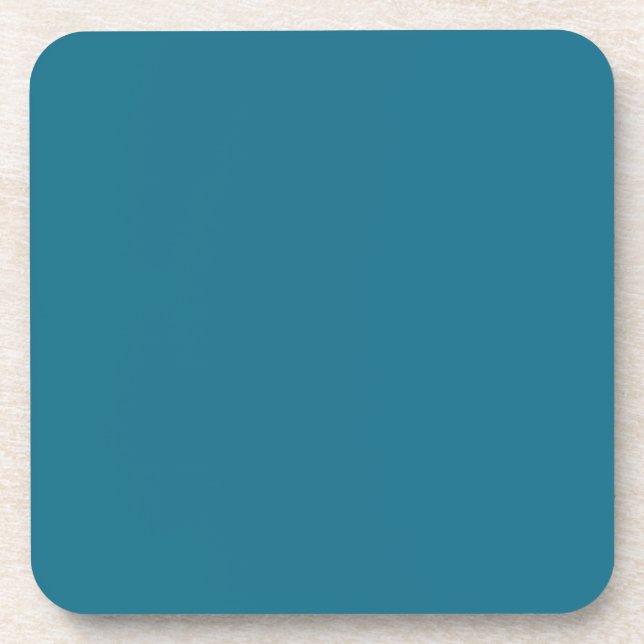 Blue Coral Steel Muted Teal 2015 Colour Trend Coaster (Front)