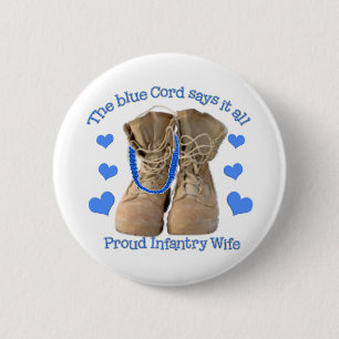 blue cord 2 inch round button