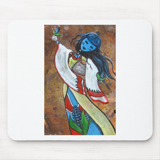 Blue Corn Maiden Mouse Pad (Front)