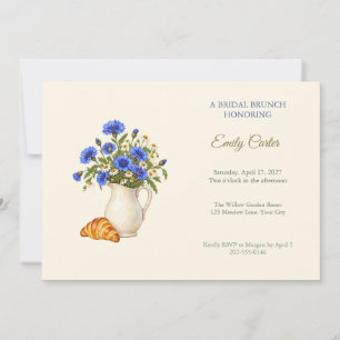 Blue Cornflower Bridal Brunch Invitation