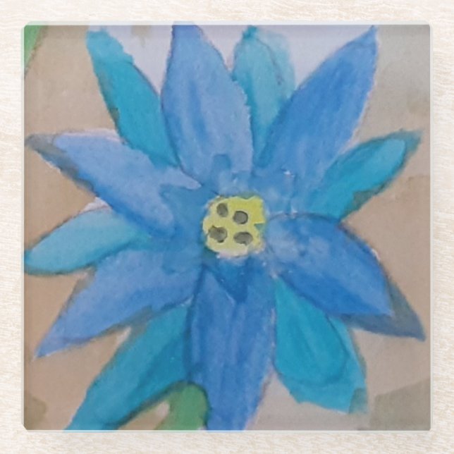 Blue Cornflower Coaster (Front)