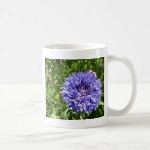Blue cornflower coffee mug