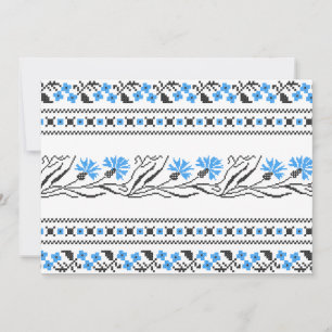 Blue Cornflower cross-stitch design