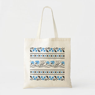 Blue Cornflower cross-stitch design Tote Bag