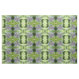 Blue Cornflower Floral Patterned Fabric