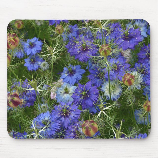 Blue cornflowers mouse pad (Front)