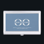 Blue Corporate Company Logo Branded Business Card Holder<br><div class="desc">Keep your business cards organized and easily accessible with this stylish corporate company logo-branded business card case. The case features a chic muted blue and smoke white colour palette and prominently displays your company's logo on the front. Made from high-quality materials, this case offers durable protection for your cards, ensuring...</div>