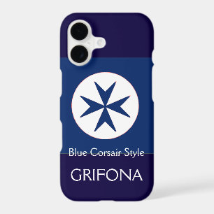 BLUE CORSAIR STYLE octagon cross