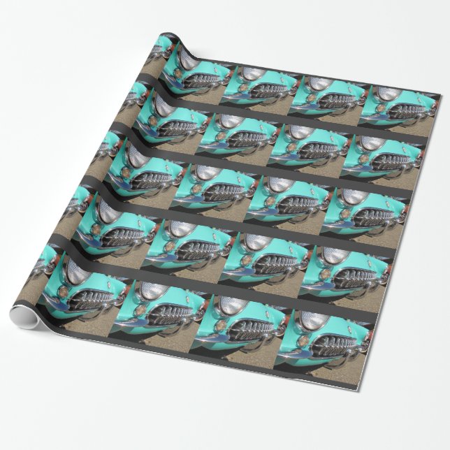 Blue Corvette ~ Wrapping paper (Unrolled)