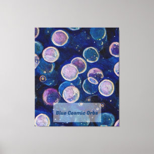 Blue Cosmic Orbs Canvas Print