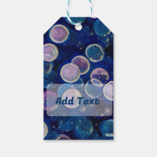 Blue Cosmic Orbs Gift Tags