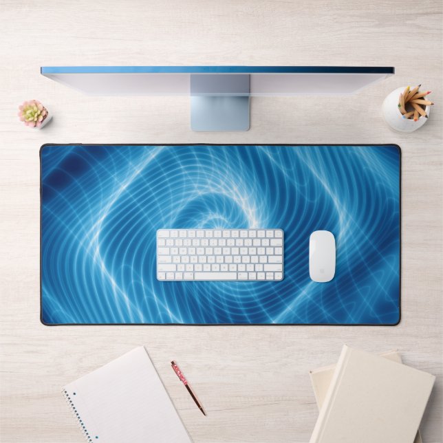 Blue Cosmic Spiral Nebula Desk Mat (Office 1)