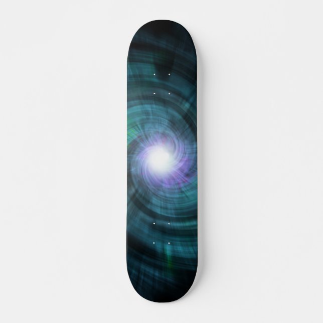 Blue Cosmic Twirl Skateboard (Front)