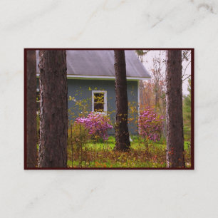 Blue Cottage in Spring Colours ATC Business Card