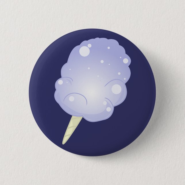Blue Cotton Candy 2 Inch Round Button (Front)