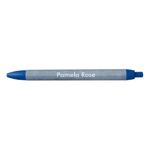 Blue cotton canvas blue ink pen