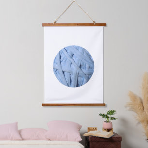 Blue Cotton Yarn Material Texture Hanging Tapestry