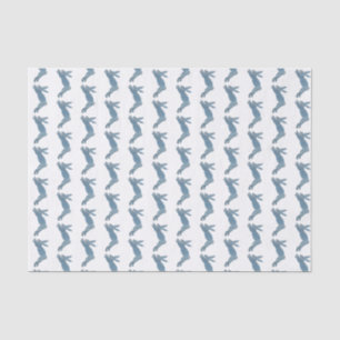 Blue Country French Bunny Rabbit Beach Towel Tissue Paper