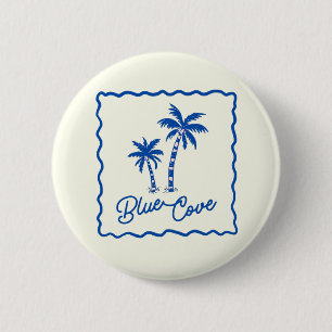 Blue Cove 2 Inch Round Button