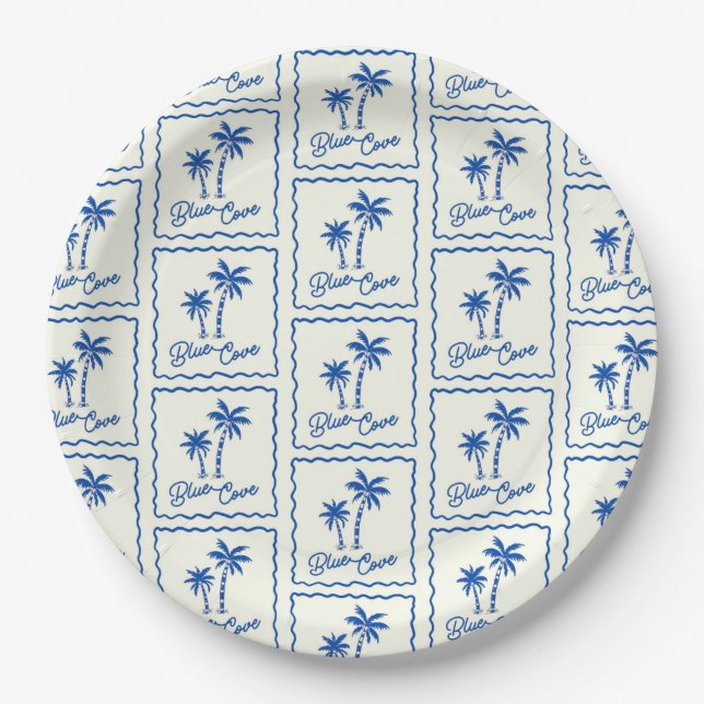 Blue Cove Paper Plate (Front)