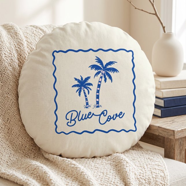 Blue Cove Round Pillow (Creator Uploaded)