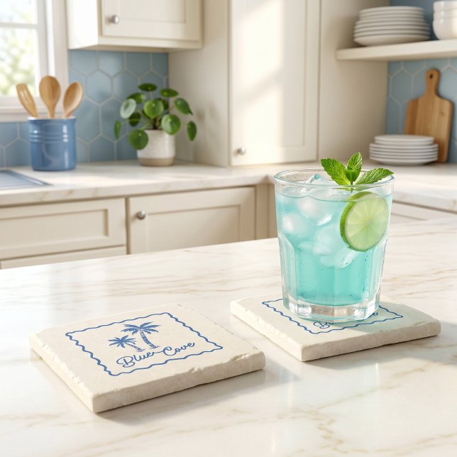 Blue Cove Stone Coaster (Creator Uploaded)