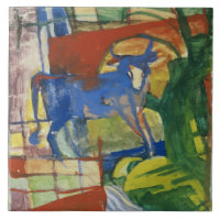 Blue Cow, 1914 (tempera on paper)