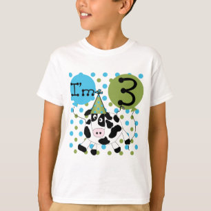 Blue Cow 3e Anniversaire Tshirts et cadeaux