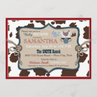 Blue Cowboy Baby Shower Bandanna Jumper