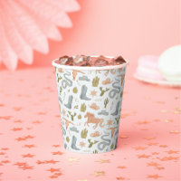 Blue Cowboy Pattern Baby Shower