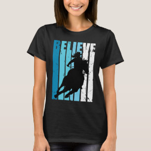 Blue Cowgirls Horse Riding Rider Retro Southern Co T-Shirt