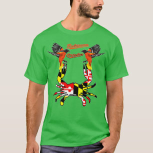 Blue Crab Baltimore Oriole fun Maryland day T-Shirt
