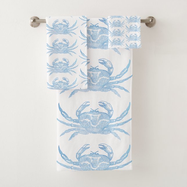 Blue Crab Bath Towel Set (Insitu)