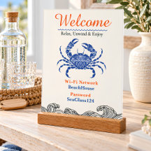 Blue Crab Beach House Wi-Fi Welcome