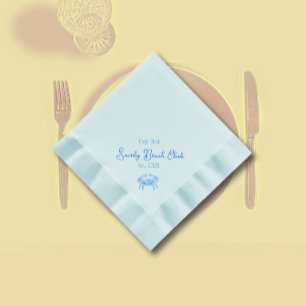 Blue crab boil -personalized napkins