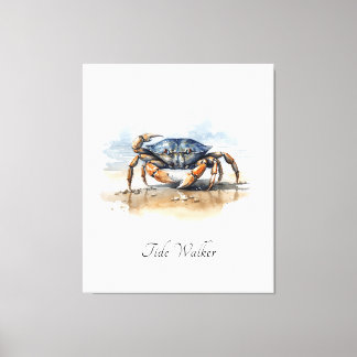 Blue Crab Coastal Kitchen Wall Decor