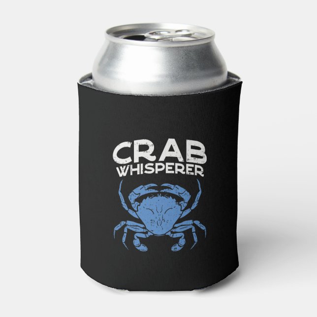 Blue Crab - Crab Whisperer Can Cooler (Can Front)