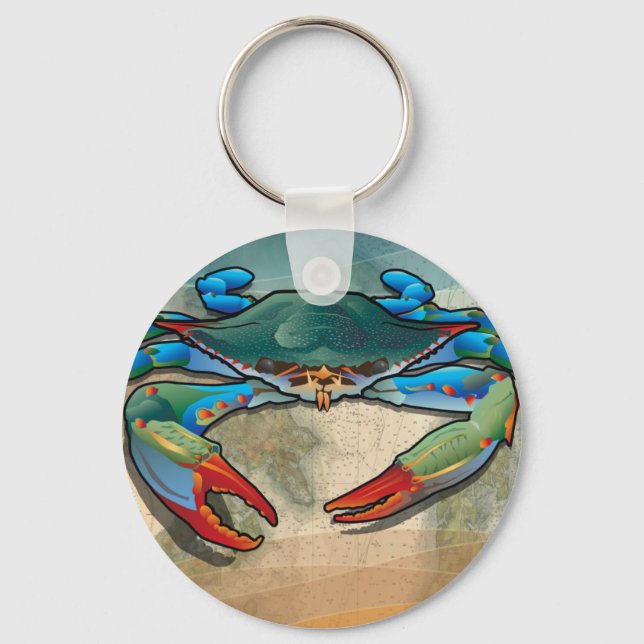 Blue Crab Keychain (Front)