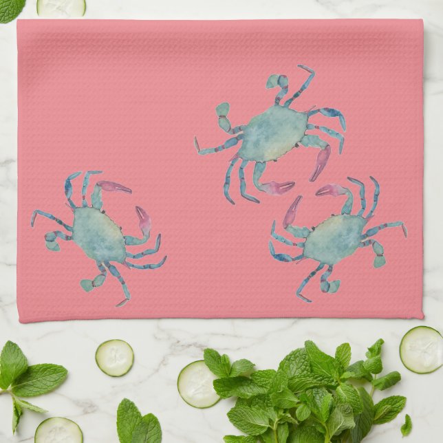 Blue Crab kitchen towel (Folded)