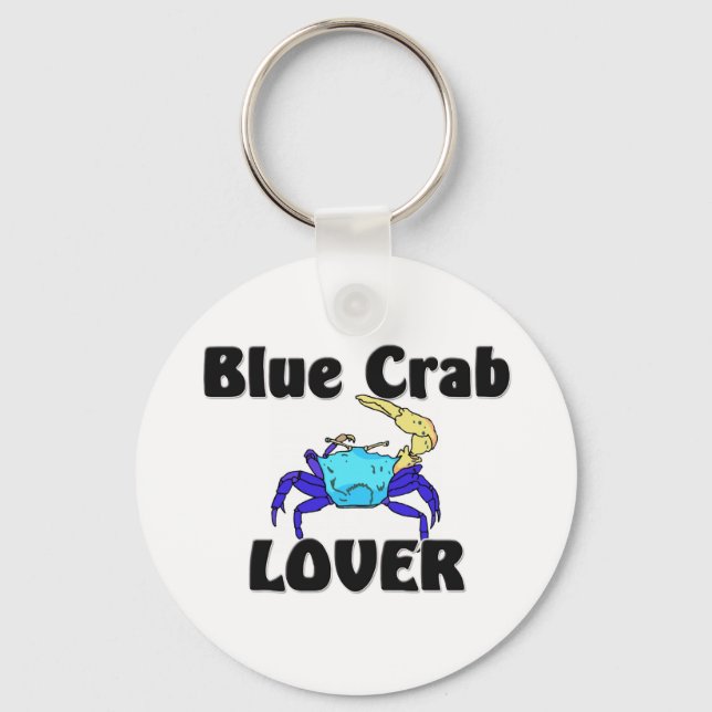 Blue Crab Lover Keychain (Front)