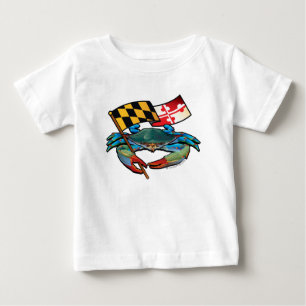 Blue Crab Maryland flag Baby T-Shirt
