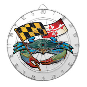 Blue Crab Maryland flag Dartboard