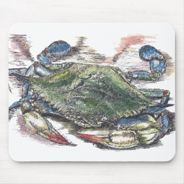 Blue Crab Mousepad (Front)