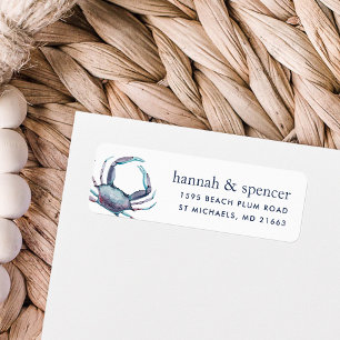 Blue Crab   Nautical Return Address