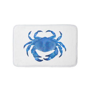 Blue Crab Ocean pattern Bath Mat