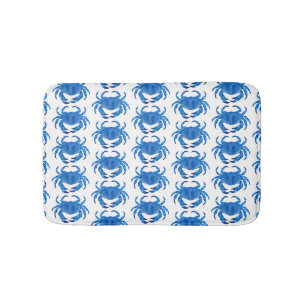 Blue Crab Ocean pattern Bath Mat